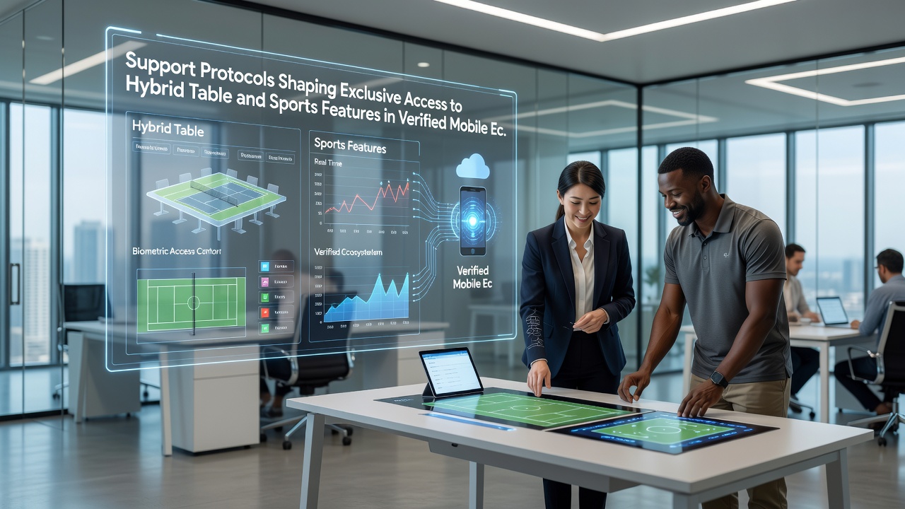 Schnittstelle eines mobilen Ökosystems mit aktivierten Support-Protokollen für Tischspiele und Sportwetten